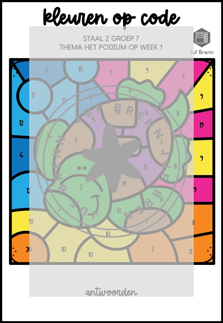 STAAL 2 WOORDENSCHAT KLEUREN OP CODE GROEP 7 THEMA HET PODIUM OP - Afbeelding 4