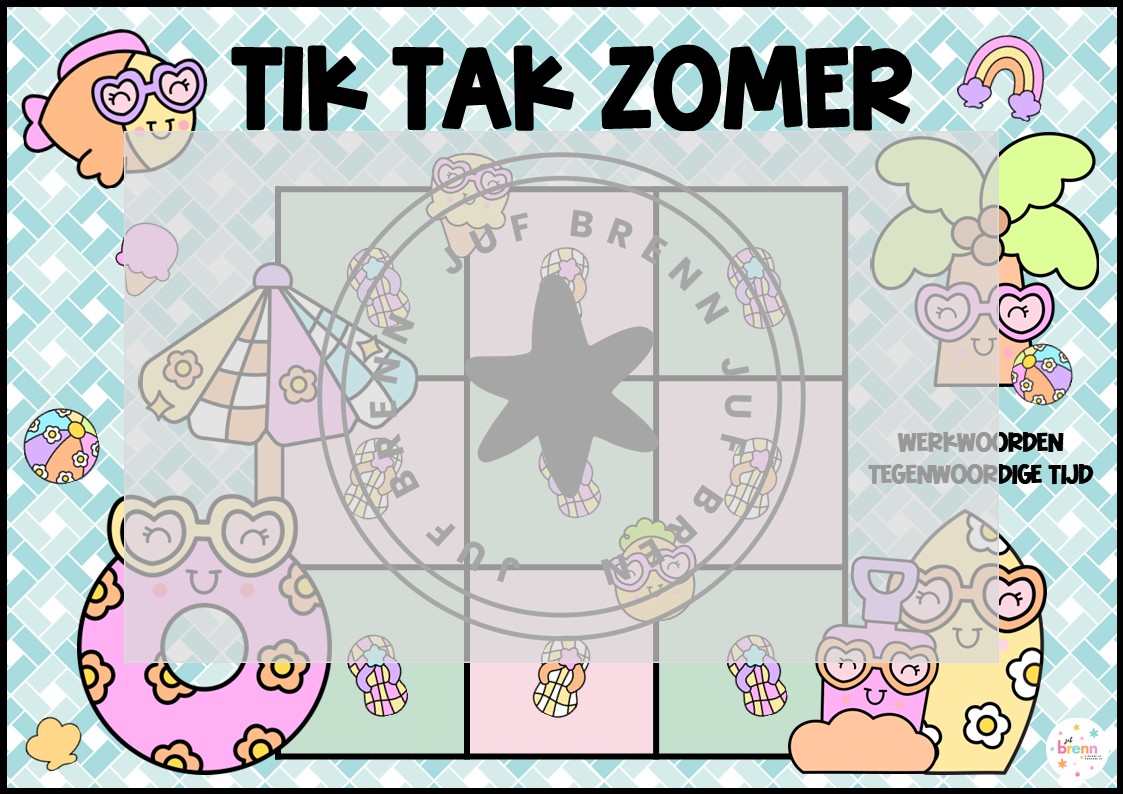 TIK TAK ZOMER: WERKWOORDEN TEGENWOORDIGE TIJD - Afbeelding 2
