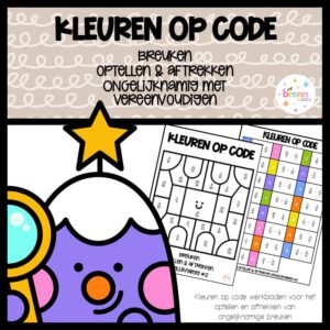 KLEUREN OP CODE ONGELIJKNAMIGE BREUKEN OPTELLEN & AFTREKKEN MET VEREENVOUDIGEN