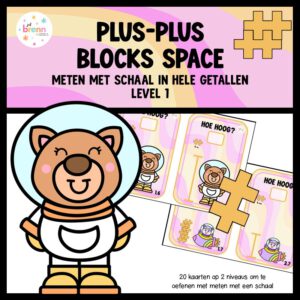PLUS-PLUS: METEN SPACE SCHAAL IN HELE GETALLEN LEVEL 1