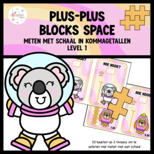 PLUS-PLUS: METEN SPACE SCHAAL IN KOMMAGETALLEN LEVEL 1