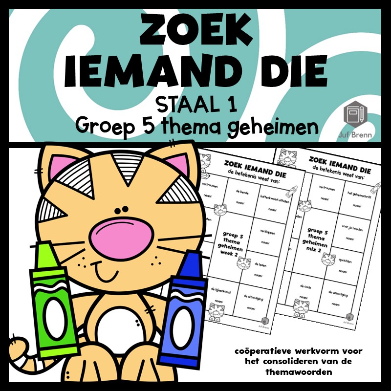 STAAL 1 WOORDENSCHAT ZOEK IEMAND DIE GROEP 5 THEMA GEHEIMEN