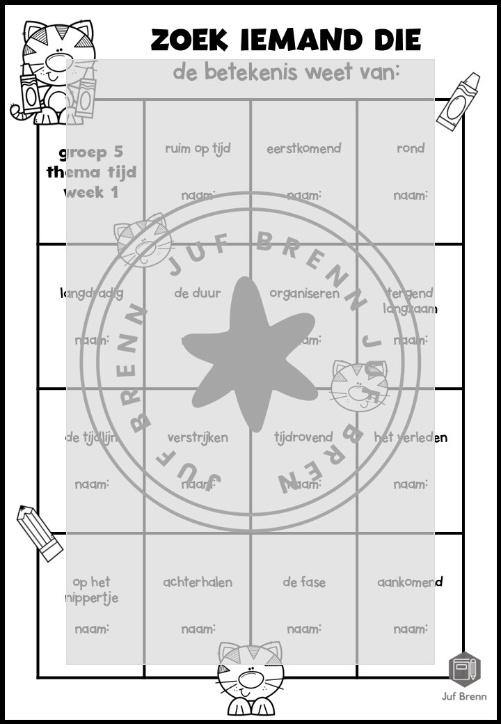 STAAL 2 WOORDENSCHAT ZOEK IEMAND DIE GROEP 5 THEMA TIJD - Afbeelding 2