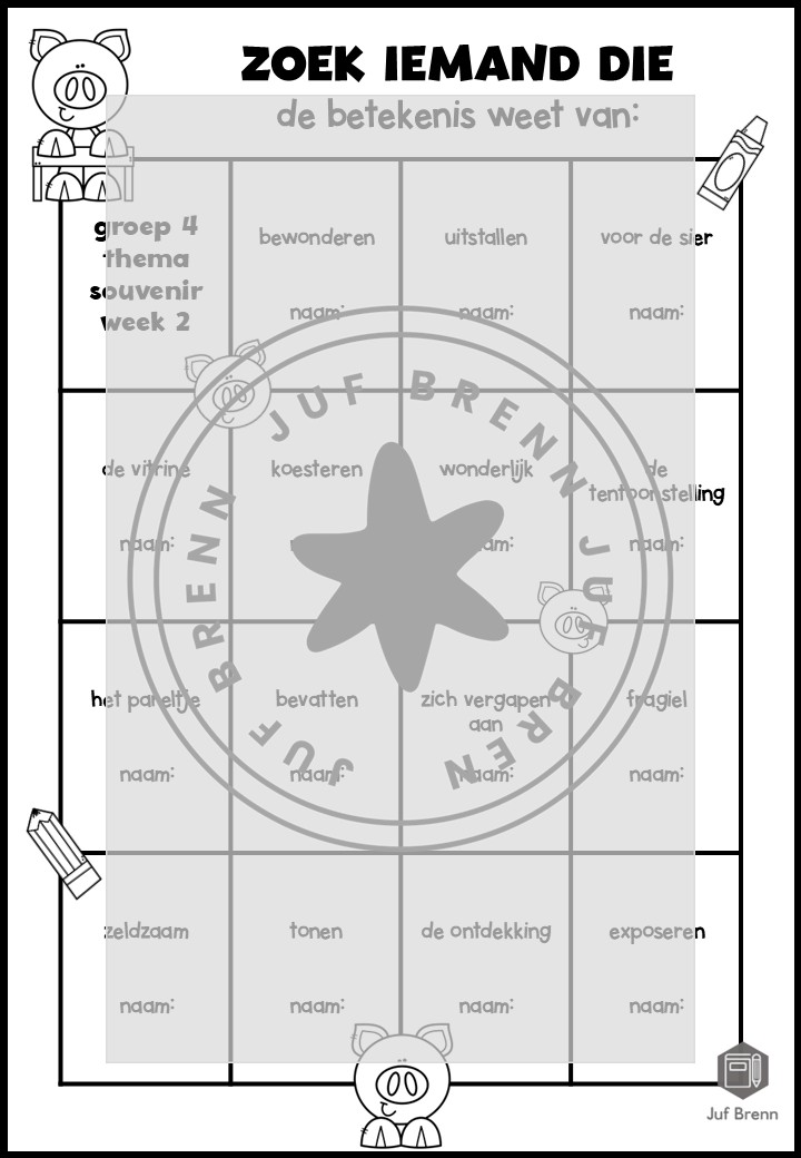 STAAL 2 WOORDENSCHAT ZOEK IEMAND DIE GROEP 4 THEMA SOUVENIR - Afbeelding 2