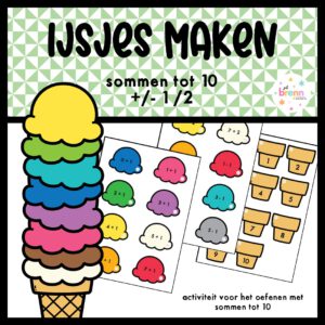 IJSJES MAKEN: SOMMEN TOT 10 PLUS / MIN 1/2
