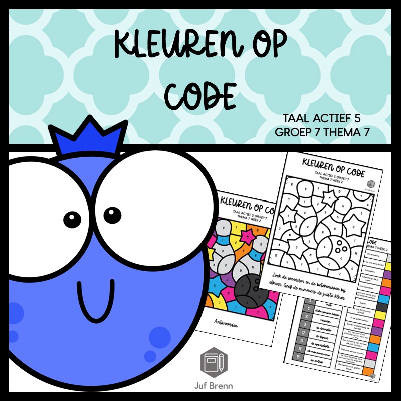 TAAL ACTIEF 5 WOORDENSCHAT KLEUREN OP CODE GROEP 7 THEMA 7