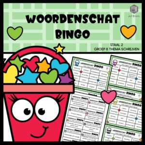 STAAL 2 WOORDENSCHATBINGO GROEP 8 THEMA SCHRIJVEN