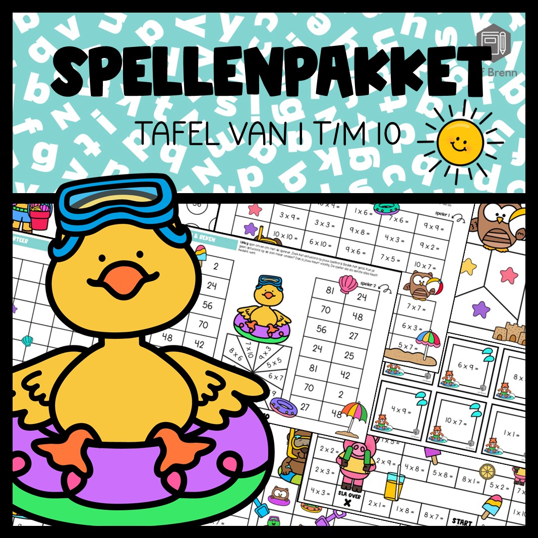 SPELLENPAKKET: TAFELS 1 T/M 10