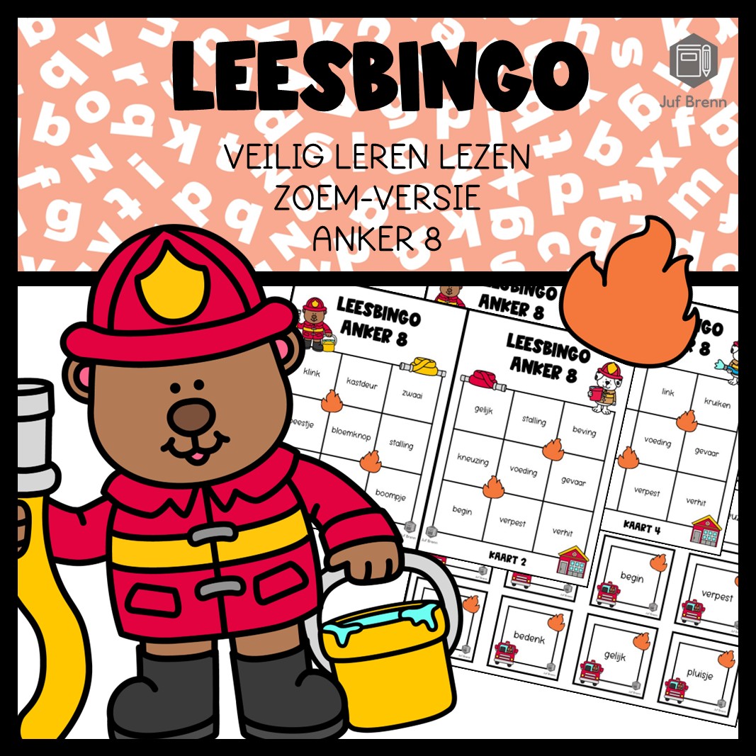 LEESBINGO VEILIG LEREN LEZEN ZOEM ANKER 8