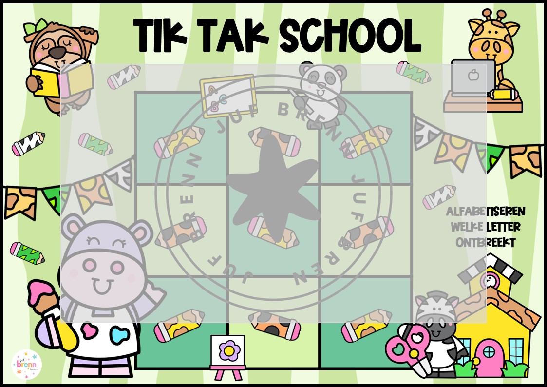 TIK TAK SCHOOL: ALFABETISEREN WELKE LETTER ONTBREEKT - Afbeelding 2