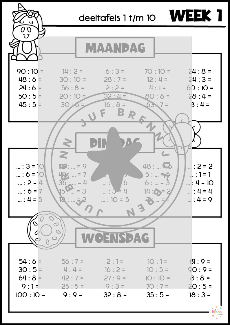 WERKBOEKJE: IEDERE DAG DEELTAFELS #1 - Afbeelding 2