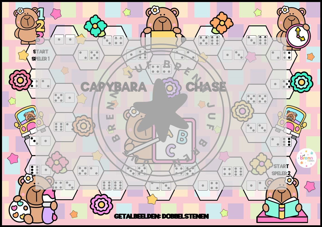 CAPYBARA CHASE: GETALBEELDEN DOBBELSTENEN - Afbeelding 2