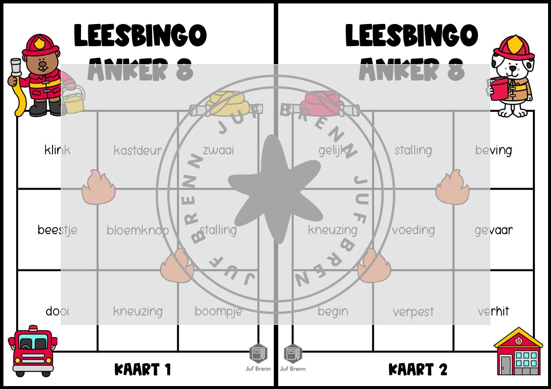 LEESBINGO VEILIG LEREN LEZEN ZOEM ANKER 8 - Afbeelding 2