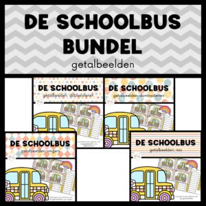 DE SCHOOLBUS BUNDEL GETALBEELDEN