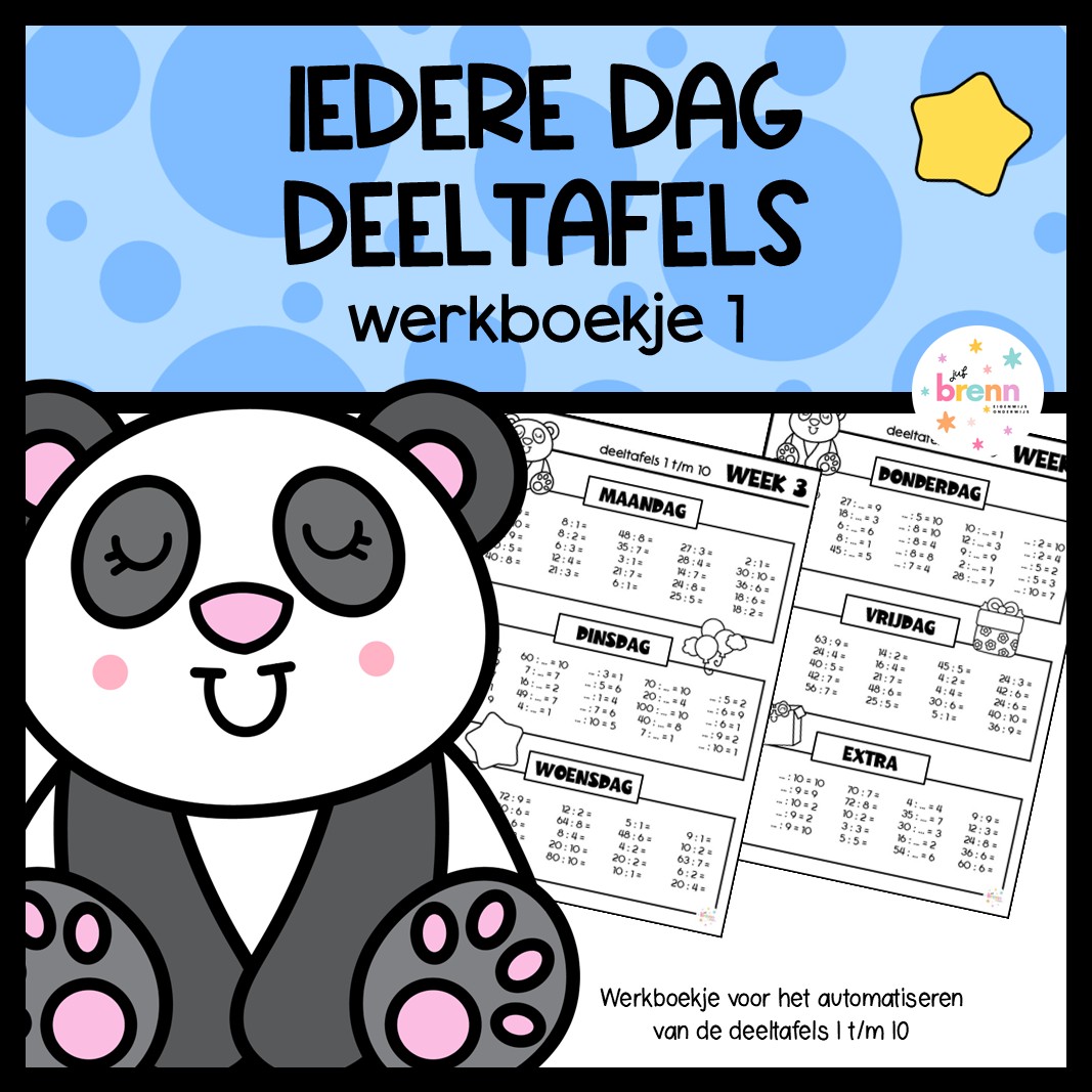 WERKBOEKJE: IEDERE DAG DEELTAFELS #1