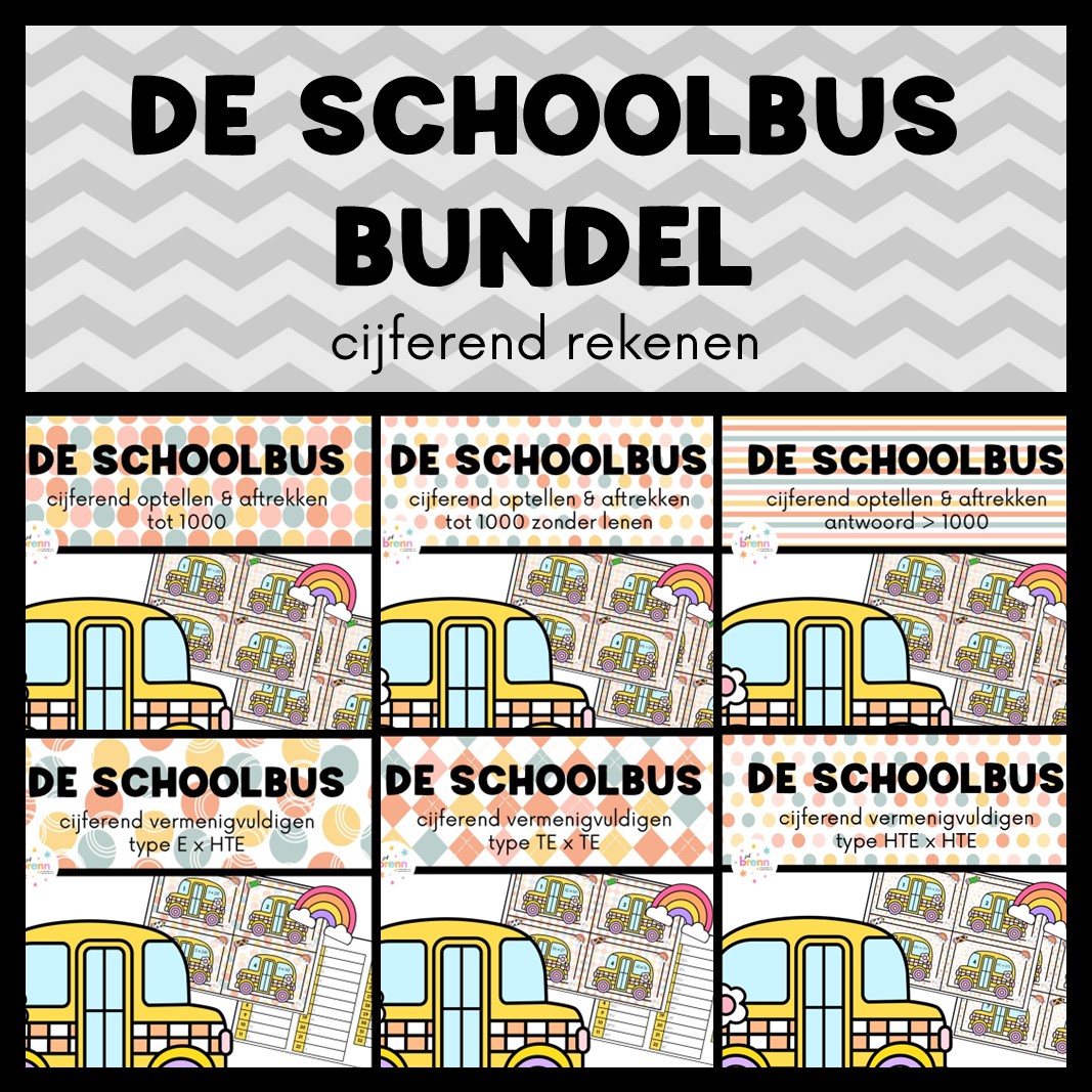DE SCHOOLBUS BUNDEL CIJFEREND REKENEN