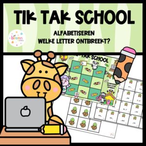 TIK TAK SCHOOL: ALFABETISEREN WELKE LETTER ONTBREEKT