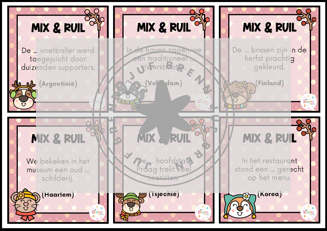 MIX VRAAG & RUIL: BIJVOEGLIJK NAAMWOORD MET AARDRIJKSKUNDIGE NAMEN - Afbeelding 2