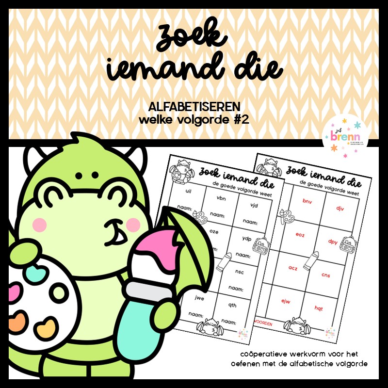 ZOEK IEMAND DIE: ALFABETISEREN WELKE VOLGORDE #2