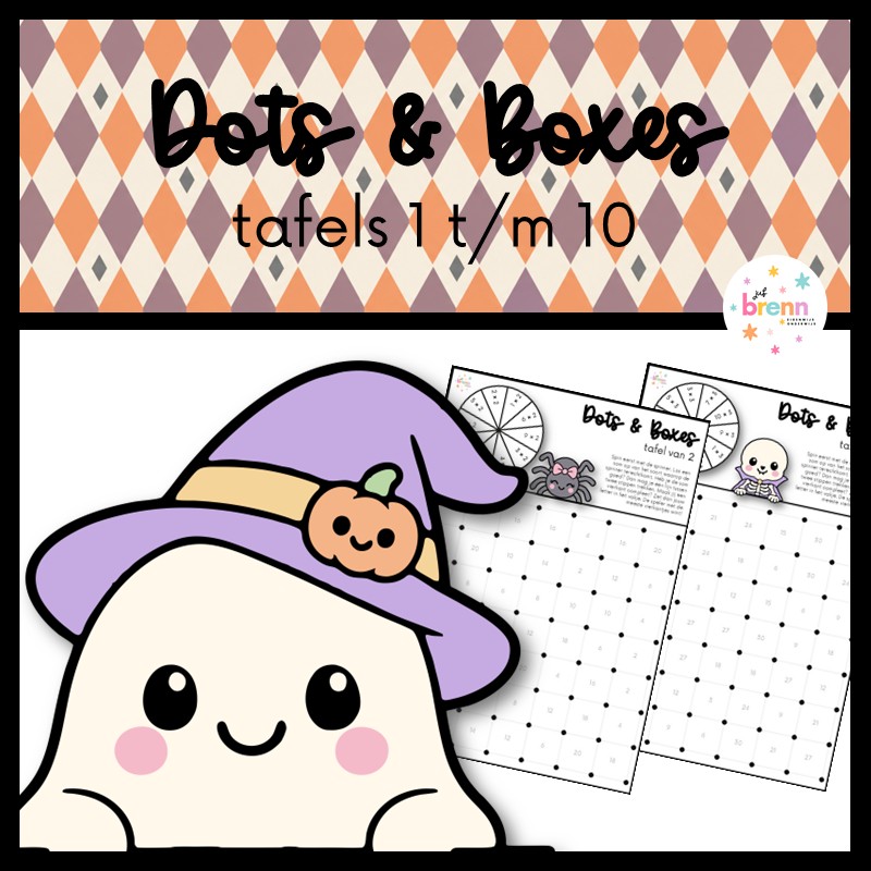 DOTS & BOXES HALLOWEEN TAFELS 1 T/M 10