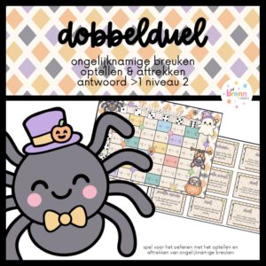 DOBBELDUEL: ONGELIJKNAMIGE BREUKEN OPTELLEN & AFTREKKEN >1 NIVEAU 2